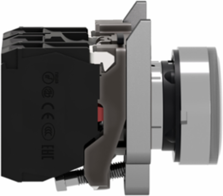 Harmony XB4 22mm Illuminated Push Button, 110-120V AC, Metal Bezel, 1NO + 1NC