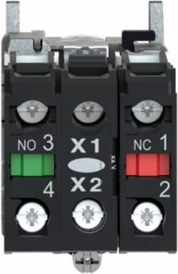 Harmony XB4 Illuminated Push Button, 22mm Flush Green, IP66/IP67/IP69K