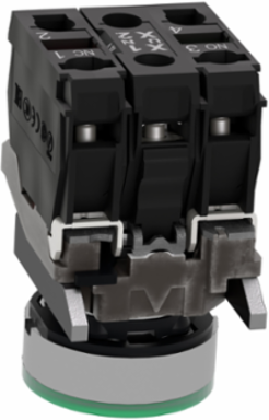 Harmony XB4 22mm Green Illuminated Push Button, 1NO + 1NC, 24V AC/DC