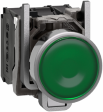 Harmony XB4 22mm Green Illuminated Push Button, 1NO + 1NC, 24V AC/DC