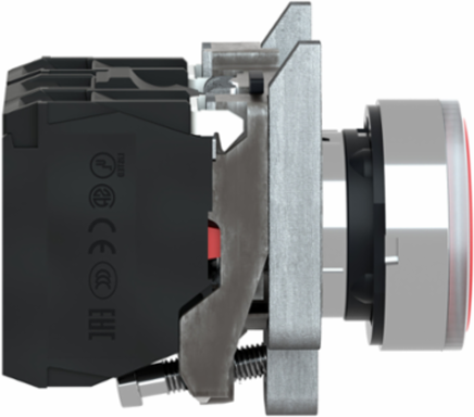 Harmony XB4 22mm Red Illuminated Push Button, IP66/IP67/IP69K, 1NO+1NC