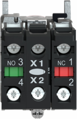 Harmony XB4 22mm Red Illuminated Push Button, IP66/IP67/IP69K, 1NO+1NC