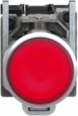 Harmony XB4 22mm Red Illuminated Push Button, 24V AC/DC, 1NO + 1NC