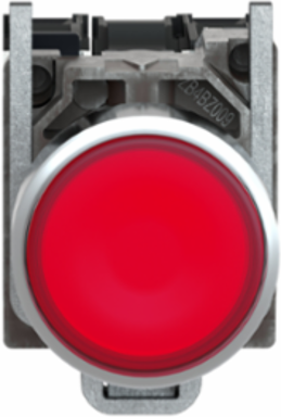 Harmony XB4 22mm Red Illuminated Push Button, 24V AC/DC, 1NO + 1NC