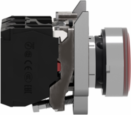 Harmony XB4 22mm Red Illuminated Push Button, 1NO + 1NC, IP66/IP67/IP69K