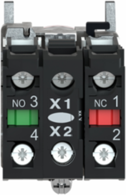 Harmony XB4 22mm Red Illuminated Push Button, 1NO + 1NC, IP66/IP67/IP69K