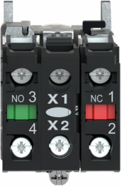 Harmony XB4 Illuminated Push Button, 22mm, Orange, Spring Return, IP66/IP67, 1NO+1NC