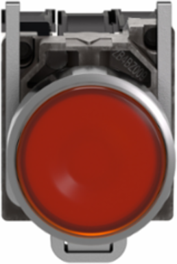 Harmony XB4 Illuminated Push Button, 22mm, Metal, Orange, 1NO + 1NC, IP66