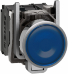 Harmony XB4 22mm Blue Illuminated Push Button, 24V AC/DC, IP66/IP67/IP69K
