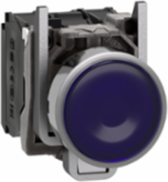Harmony XB4 22mm Illuminated Push Button, Blue, 1NO + 1NC, 110-120V AC
