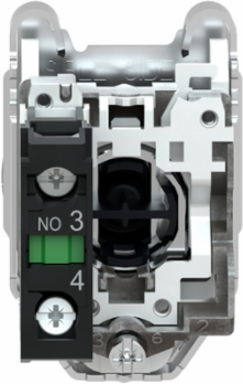 Harmony XB4 Green Metal Push Button, 30mm, 1NO, Spring Return, IP66