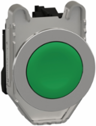 Harmony XB4 Green Metal Push Button, 30mm, 1NO, Spring Return, IP66