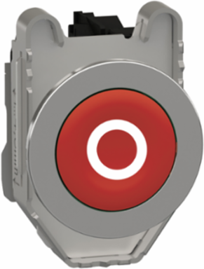 Harmony XB4 30.5mm Red Flush Pushbutton 1NC IP66