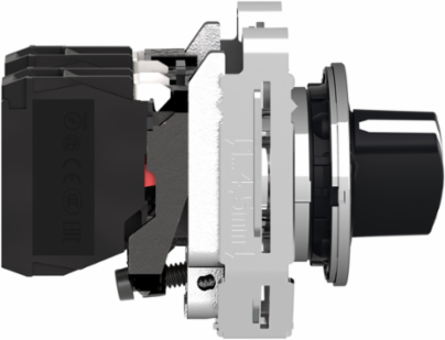 Harmony XB4 Selector Switch, 30mm Mounting, 2 Positions, 1NO+1NC, IP66