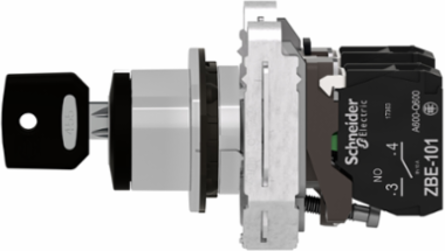 Harmony XB4 Selector Switch, 30mm, Black, 3 Positions, IP66, 2NO