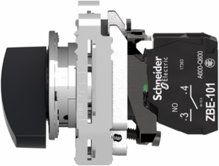 Harmony XB4 30.5mm Metal Selector Switch, 2 Position Stay Put, 1NO