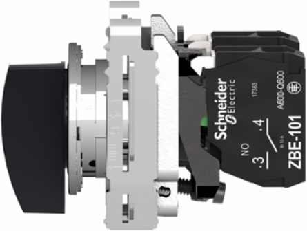Harmony XB4 Flush Mount Selector Switch, 30.5mm, 3 Positions, 2NO, IP66