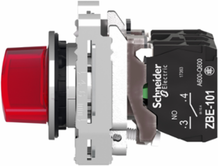 Harmony XB4 Illuminated Selector Switch, 30mm, 1NO + 1NC, IP66