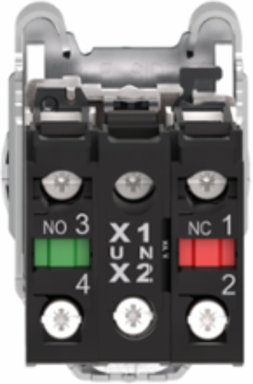 Harmony XB4 Illuminated Selector Switch, 30mm, 1NO + 1NC, 24V AC/DC