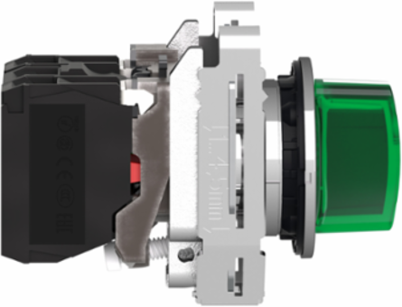 Harmony XB4 Illuminated Selector Switch, 30mm, 1NO + 1NC, 24V AC/DC