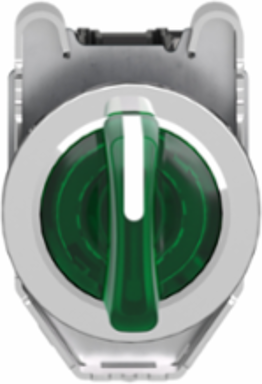 Illuminated Selector Switch 30mm, Green Handle, 3 Positions, 110-120V AC