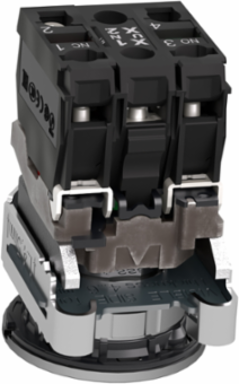 Harmony XB4 Illuminated Push Button, 30mm, Green, 1NO + 1NC, 24V AC/DC