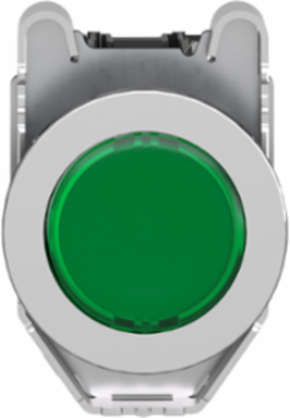 Harmony XB4 Illuminated Push Button, 30mm, Green, 1NO + 1NC, 24V AC/DC