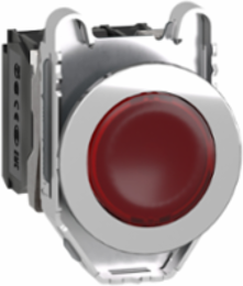 Harmony XB4 Illuminated Push Button 30mm Red 120V AC 1NO + 1NC