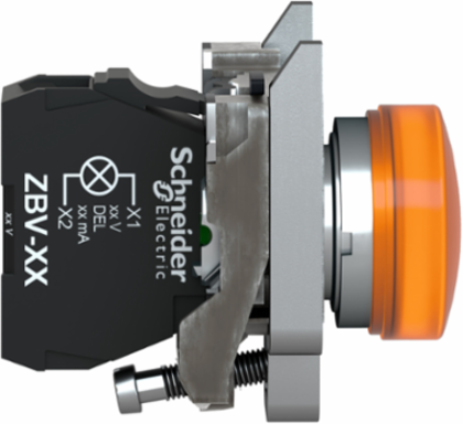 Harmony XB4 Illuminated Push Button 30mm, 1NO + 1NC, IP66 Rated