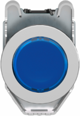 Illuminated Push Button 30mm Blue Metal 1NO + 1NC 24V AC/DC