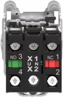 Illuminated Push Button, 30mm, Blue, 1NO + 1NC, 230V AC