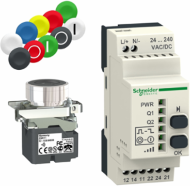 Wireless Push Button 22mm, 24-240V AC/DC, Metal Bezel, 10 Caps