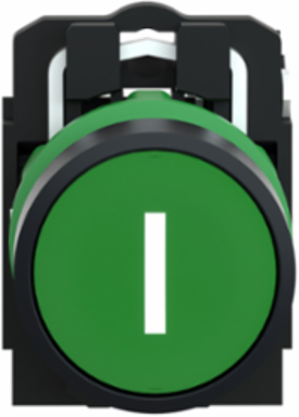 Harmony XB5 Green Push Button, 22mm, IP66, Spring Return, 1NO