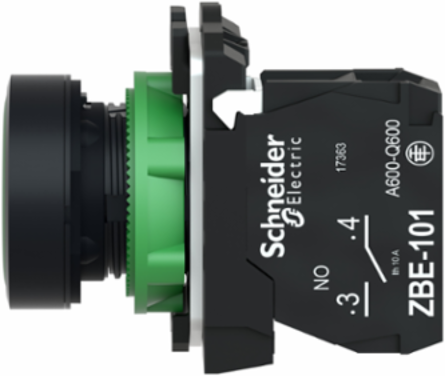 Harmony XB5 Green Push Button, 22mm, IP66, Spring Return, 1NO