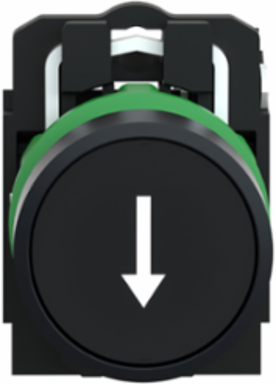Harmony XB5 22 mm Black Push Button, Spring Return, 1 NO, IP66/IP67/IP69K