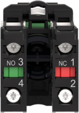 Harmony XB5 Green Push Button, 22mm, Spring Return, IP66, 1NO+1NC