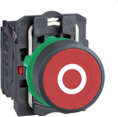 Harmony XB5 Red Push Button, 22mm, Spring Return, 1 NC, IP66/IP67/IP69K