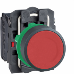 Harmony XB5 Red Flush Push Button 22 mm, 1NO+1NC, IP66