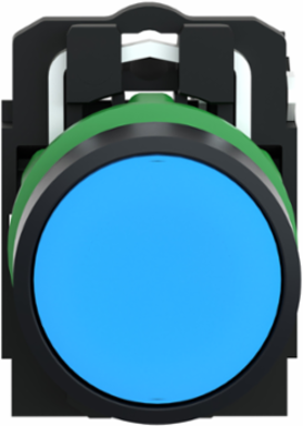 Harmony XB5 Blue Plastic Flush Push Button, 22mm, Spring Return, 1NO