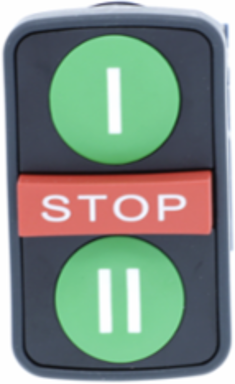 Triple-Headed Push Button, 22mm, IP67, 2 NO + 1 NC