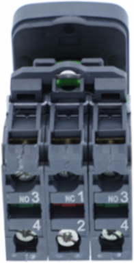 Triple-Headed Push Button, 22mm, IP67, 2 NO + 1 NC