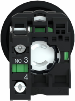 Harmony XB5 Black Mushroom Push Button 40mm, IP66/IP67, 1NO