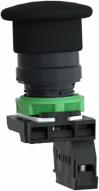 Harmony XB5 Black Mushroom Push Button 40mm, IP66/IP67, 1NO