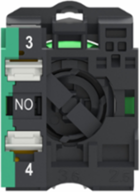 Selector switch, Harmony XB5, grey plastic, black, 22mm, 2 positions, stay put, 1 NO, compact push in terminals
