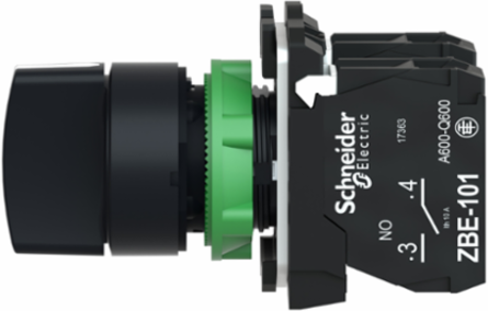 Harmony XB5 Selector Switch, 22mm, 3 Positions, IP67/IP69 Protection
