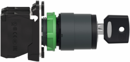 Harmony XB5 Key Switch Selector 22mm Plastic, 3 Positions, 2 NO