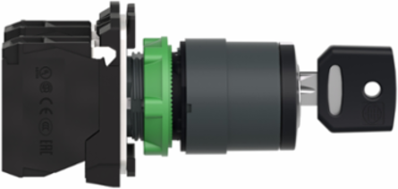 Harmony XB5 Key Selector Switch, 22mm, 3 Positions, IP69, 2 NO