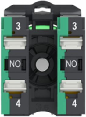 Key switch selector, Harmony XB5, plastic, black, 22mm, key 455, 3 positions, stay put, key release center, 2 NO, push in