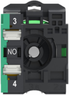 Key switch selector, Harmony XB5, plastic, black, 22mm, key 455, 2 pos, stay put, key release left right, 1 NO, push in