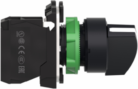 Harmony XB5 Selector Switch, 22mm, Black, Long Handle, 1 NO, IP69K